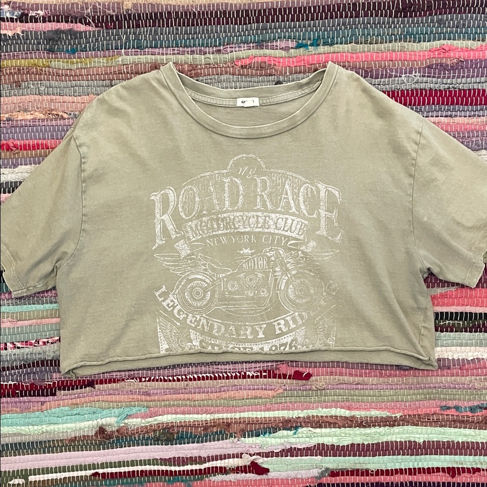 Garage Road Race Graphic Tee - Olive